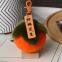 77Plush keychain Cute car keychain fruit persimmon shape school bag pendant