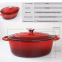 Oval shape induction casserole soup pot cast iron enamel cooking pot cast iron enameled casserole oval iron dutch oven