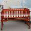 Solid wooden baby bed with the good quality wooden crib with cradle