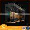 China antique black finish oak wooden wine cabinet display for retailers kiosk shop,store,shopping mall