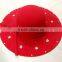 Fashion Women Flower Pearl Beaded Large Brim Trilby Fedora Hats With Ribbon