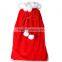Red Velvet Christmas Santa Sack Drawstring gift Bag