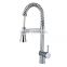 Brush Nickel Rotatable Long Neck Kitchen Faucet On Sale In Stock