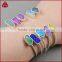 Hot sell fashion silver jewelry design double agate druzy stones cuff bangle