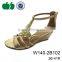 Latest high quality summer fashion lady wedge sandal