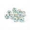 Top Quality 8mm Aquamarine Color Metal Style #2 Caystal Rhiestone Ball Shape Shape Spacer Silver Plated 10pcs Per Bag
