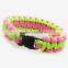 Kids High Quality Paracord Bracelet with Whistle Buckle