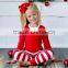 Best quality Wholesale children plain cotton pattern Christmas 2015 kids red white stripes pajamas
