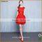 2016 wholesale new arrival short ball gown dress ruffle round neck prom dress
