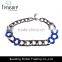 2014 fashion jewelry gun black and blue chunky chains choker necklace jewelry in punk style for girl