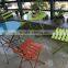 hotsale folding round restaurant and street dining steel 3-Piece table and chair bistro set furniture