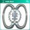 4MM Clear Cystal Drop Rhinestone Frame Rhodium Metal Belt Buckle