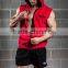 lightweight mens zip up custom sleeveless hoodie gym