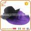 Custom ladies black felt hat 100% wool wide brim fedora hat for sale                        
                                                                                Supplier's Choice