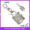 Crystal Padlock USB Flash Drive 8GB Necklace Flash Memory USB Stick Gift Pen Drive 8GB