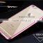 Factory Wholesale Ultra-thin Transparent Clear Soft TPU Case Cover, Plated Gold Edge TPU Back Cover