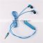 China factory wired EL eaphone with EL light, stereo earphones for iPhone/HTC/Huawei/Android phone with Mic