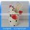 Decorative chicken shaped ceramic animal coffee mug with saucer