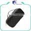 Multifunctional black pu leather cosmetic bag with handle