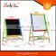KIDS CHILDRENS 2 in 1 BLACK / WHITE WOODEN EASEL CHALK DRAWING BOARD WIPE OFF