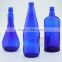 Bulk wholesale dark blue wine bottles paint liquor bottles amber olive oil bottles