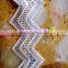 2016 new coming white ployster chemical lace fabric5.4cm