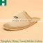 Golden Satin Fabric Hotel Slipper with TPR Outsole