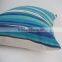 Custom plain throw sofa car decorative pillow with blue geometric print