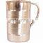 IndianArtVilla Handmade Steel Copper Jug Pitcher 2000 ML - Storage Drinking Water Home Hotel Restaurant Good Health Benefit Yoga