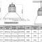Aluminum body ip65 100w LED High Bay Fixtures glass shade UL listed 100w led high bay light