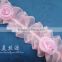 Swiss embroidery flower rose lace applique trim for bridal wedding dress/wedding hair accessories/lace bra/lace wig