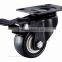 Light Duty 2" PU Wheel Zinc And Black Top Plate Swivel Caster