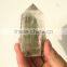 Natural green phantom crystal point/wand for decoration