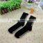 Black socks packaging socks with logo print streamline knitted sport ankle socks
