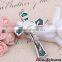 2016 new design key chain ring custom key holder St. Benedict Crucifix metal cross key chain split key ring clip wholesale