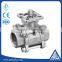 stainless steel 304/316L 3pc inter thread ball valve