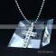 Cross Charm Religious Necklace Pendant with Sliver