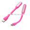 Portable Mini USB LED Light Adjust Angle Flexible Led Lamp with usb for power bank PC Laptop