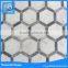 White and grey 2 inch hexagon tile photo mosaic marble