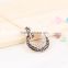 Korea style small business round earring and necklace set imitation diamond jewelry