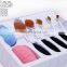 Make up puff brush cleaner egg 7pcs oval brush tool with retail box packing