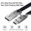 Voxlink 2017 New Zinc Alloy flat Fast Charging Data Sync usb type c Cable for iPhone 6 6s Plus 5s 5 iPad mini/Samsung/HTC