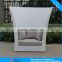 Garden furniture large rattan sofa chair with ottoman 4307