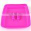 rectangular shape plastic salad bowl with lid