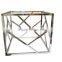 Custom-made simple design metal frame coffee table