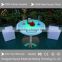 Folding plastic led table/bar cube tank/led office commercial table