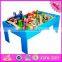 2017 New design preschool children activity toys wooden train table W04C069