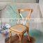 solid wood stacking living room dining chair wooden antique cross back dining chair
