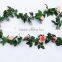 16 flower heads artificial rose flower garland for wedding