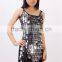 2015 fashion women sleeveless sliver sequins mini prom dresses